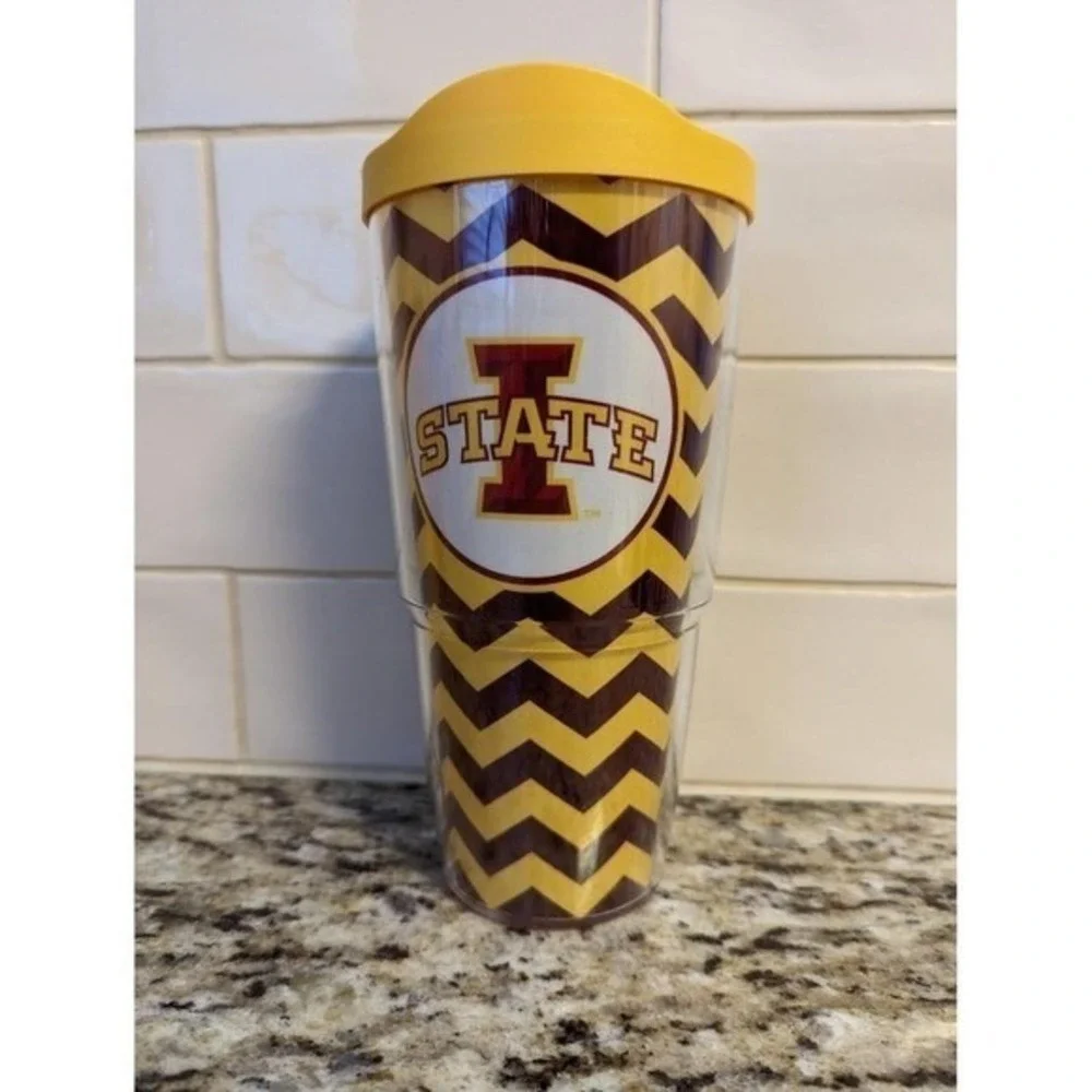 Iowa State Cyclones Tervis Football NCAA Tumbler With Lid Chevron Retired 24oz
